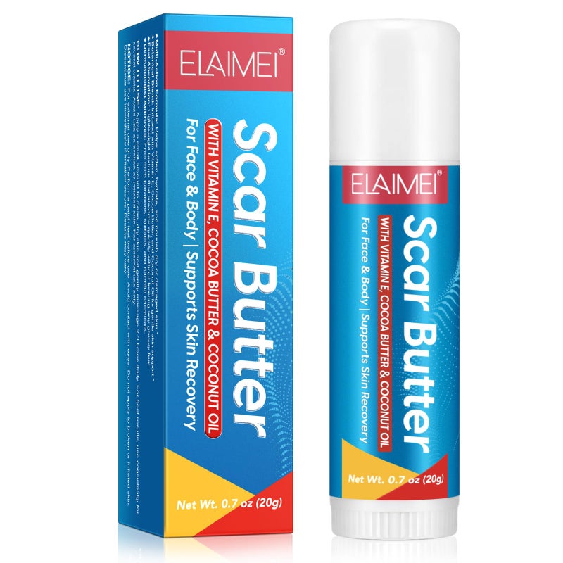 Scar Cream, Silicone Scar Gel 20g, Scar Butter Helps Recover Old & New Scars, Bio Oil Scar Removal Treatment for Surgical, C-Section, Marks, Burn & Acne